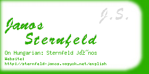 janos sternfeld business card